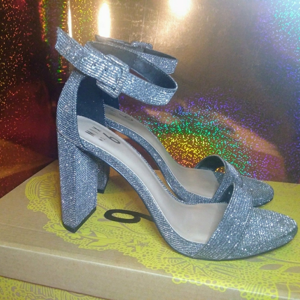 Metallic shimmery heels